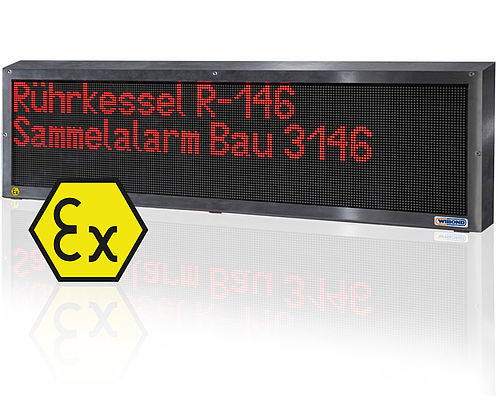 Display informativo LED - WIBOND displays for areas subject - WIBOND Informationssysteme GmbH - industriale / grande formato / antideflagrante