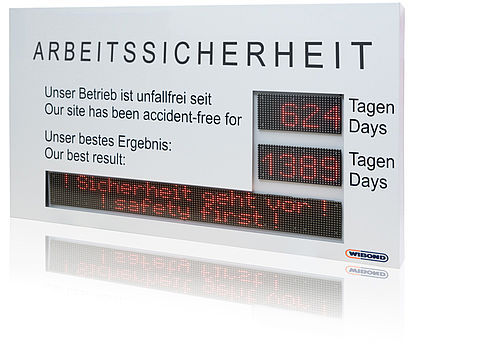 Display informativo LED - WIBOND safety - WIBOND Informationssysteme GmbH - a 8 cifre / per informazioni / da esterno