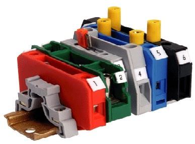 Morsetto componibile su guida DIN - Elmex Controls Pvt. Ltd. - da montare su pannello / con connessione a vite / per test e sconnessione
