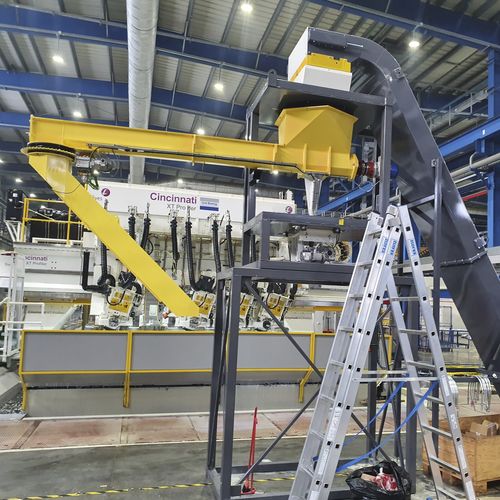 Trasportatore a nastro - SFH - con nastro metallico / di trucioli