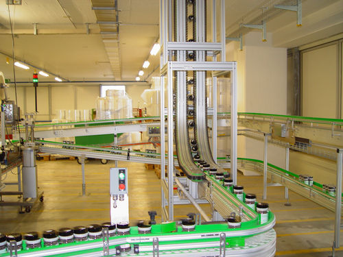 Trasportatore a catena - Bat - M.H. Material Handling S.p.A - pinza-tubo / verticale / da trasporto