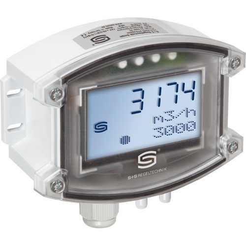 Misuratore di portata volumetrico - PREMASREG 7165-UW LCD - S+S Regeltechnik - piezoresistivo / per aria / 0-10 V