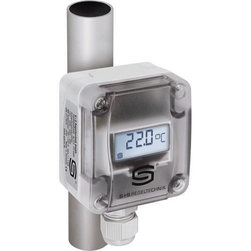 Trasduttore di temperatura per montaggio su tubo - ALTM1-U LCD - S+S Regeltechnik - Pt1000 / 0-10 V / connettore M12