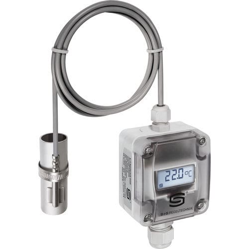 Trasduttore di temperatura con sensore esterno - ALTM2-I LCD - S+S Regeltechnik - Pt1000 / per montaggio su tubo / 4-20 mA
