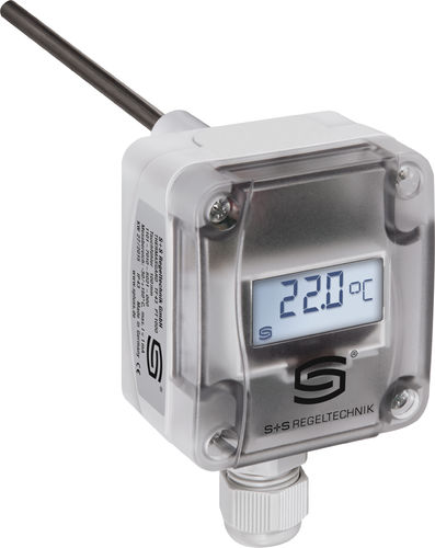 Trasduttore di temperatura Pt1000 - TM65-U 100mm LCD - S+S Regeltechnik - a immersione / 0-10 V / connettore M12