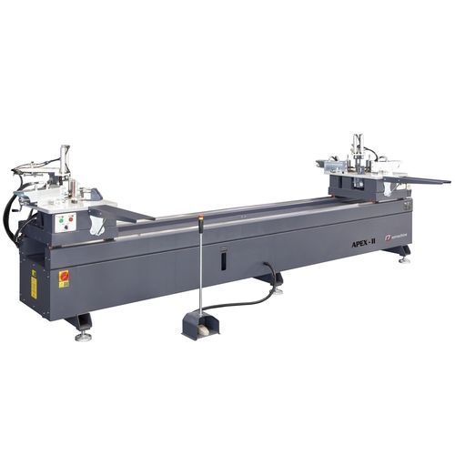 Cianfrinatrice per profilati in alluminio - APEX II - OZMACHINE - automatica / idraulica / a doppia testa