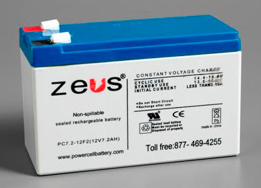 Batteria piombo-acido - PC7.2-12F2  - ZEUS Battery Products - a blocco / 12 V