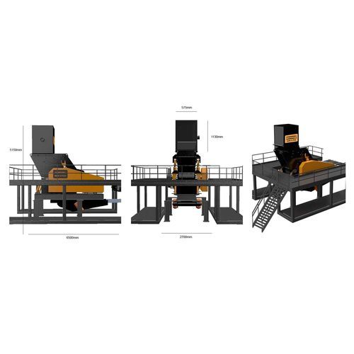 Trituratore laceratore per rifiuti primario - HM500 - SELTEK SRL - per metalli / in alluminio / ferrosi