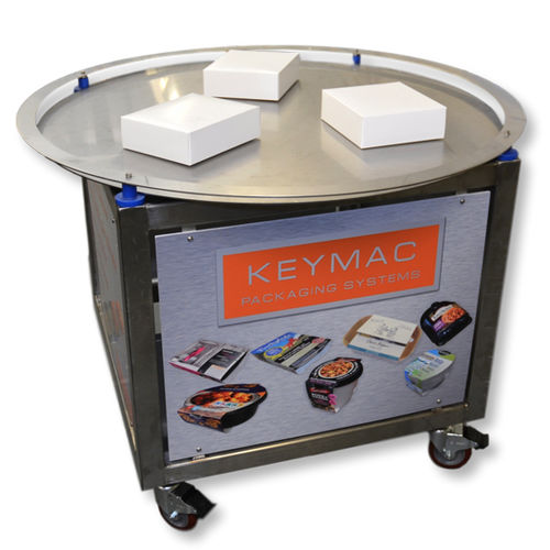 Tavola rotante elettrica - KRT - Keymac Packaging Systems - verticale / per linea di imballaggio / compatta