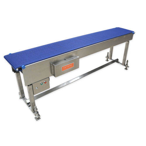 Trasportatore a nastro - Keymac Packaging Systems - con catena a cerniere / per pacchetti / per linea di imballaggio