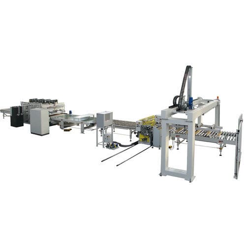 Linea di presse idraulica - V - ITALPRESSE - per legno / a rulli / automatica