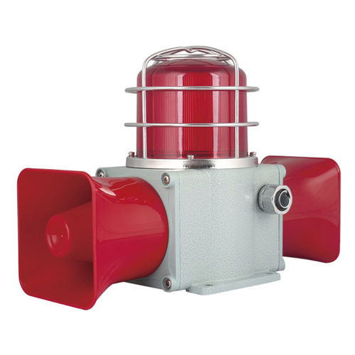 Diffusore di allarme sonoro con luci lampeggianti - HDSLD-135 - MA Safety Signal Co.,Ltd. - con luce fissa / a tromba / elettronico