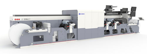 Macchina da stampa flessografica in linea - EF SYMJET - MPS Systems - a 3 colori / per carta / a getto d'inchiostro