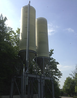 Silo a fondo conico - GFK  - SILOTEC - per granulati / in PRFV / resistente agli UV