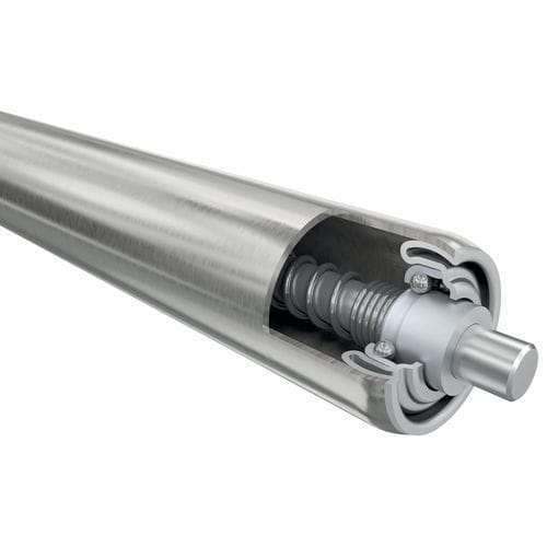 Rullo trasportatore libero - 1200 - Interroll - con trasmissione a cinghia / in alluminio / in acciaio inossidabile