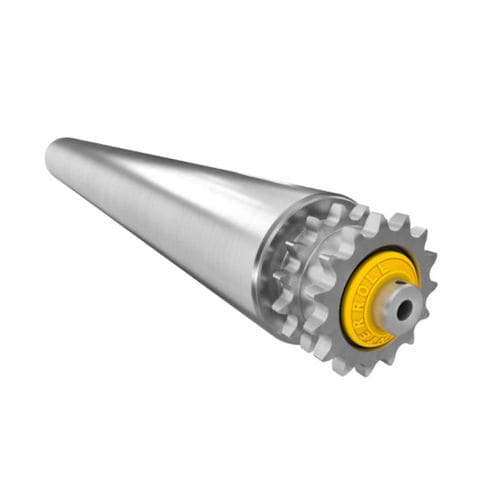 Mototamburo asincrono - DP 008 series - Interroll - con trasmissione a cinghia / per trasportatore