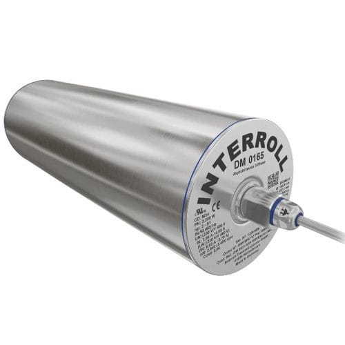Mototamburo asincrono - DM 0165 - Interroll - trifase / con trasmissione a cinghia / per trasportatore