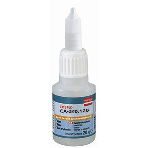 Colla cianoacrilato - COSMO CA-500.120 - Weiss Chemie - per metallo / per plastica / per gomma