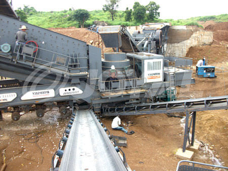 Frantoio a cono - Y3S1548Y900 - Shanghai Joyal Machinery Co., Ltd. - mobile / compatto / gommato