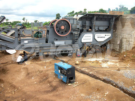 Frantoio a ganascia - YGx series - Shanghai Joyal Machinery Co., Ltd. - mobile / compatto / gommato