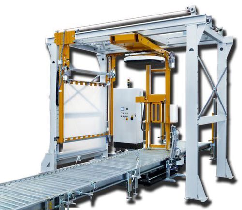 Avvolgitrice fasciapallet a tavola rotante - BL Mediterraneo S.r.l. - automatica / per pallet / con trasportatore