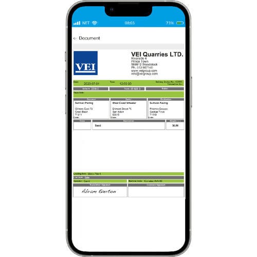 Applicazione mobile di gestione - LOAD 'N SIGN - VEI - Androïd / per smartphone