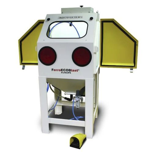 Cabina di sabbiatura con iniettore - BOY  - FerroECOBlast - manuale / compatta / con tavola girevole