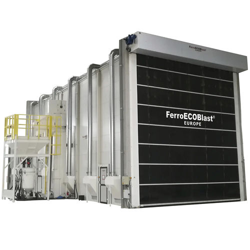 Cabina di sabbiatura a pressione - FerroECOBlast - manuale / a tunnel / in acciaio inossidabile