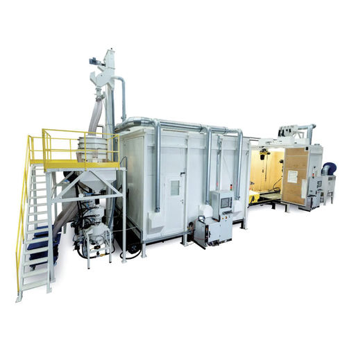 Granigliatrice di precompressione robotizzato - AR series - FerroECOBlast - a tavola girevole / per metallo