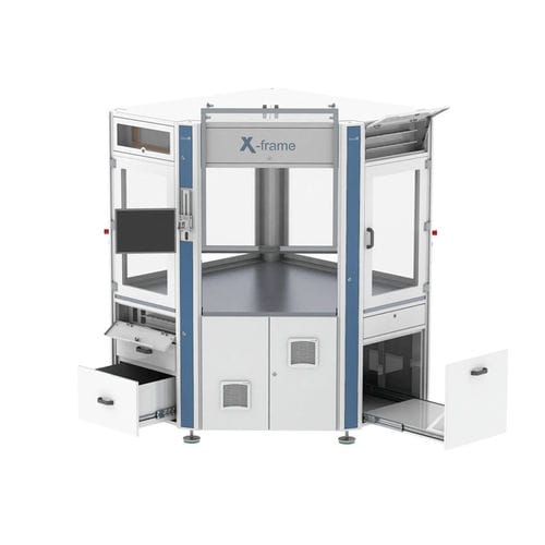 Recinzione per macchina ottagonale - X-frame - häwa GmbH - esagonale / per sistema di indicizzazione rotativo