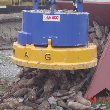 Elettromagnete di sollevamento a commutazione elettrica - HMAG series - Gensco Equipment - per movimentazione di rottami / di rottami ferrosi / circolare