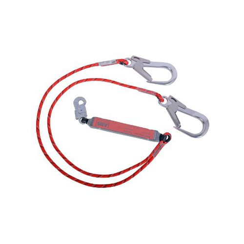 Cordino con assorbitore di energia a corda - SafetyConcept s.a. - con assorbitore di chock / doppio