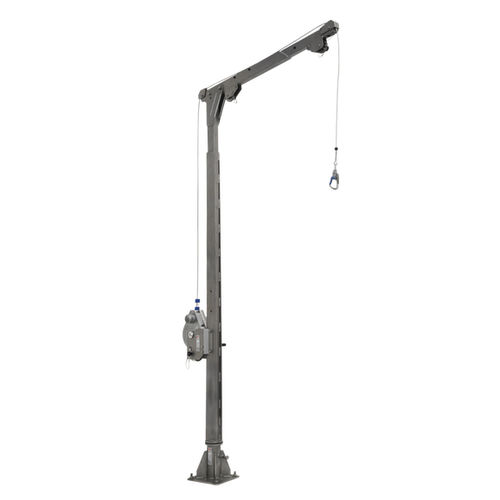 Gru a bandiera a colonna - SafetyClimber - SafetyConcept s.a. - 360° / con argano / ad altezza regolabile