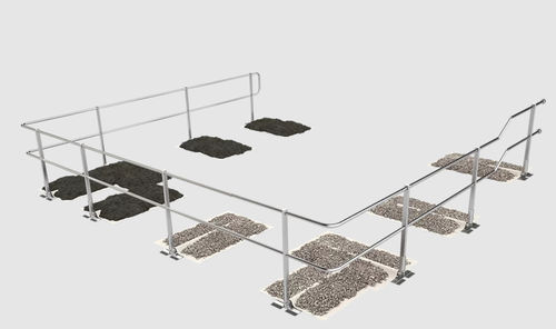 Parapetto in alluminio - OnTop Auflast - SafetyConcept s.a. - in acciaio