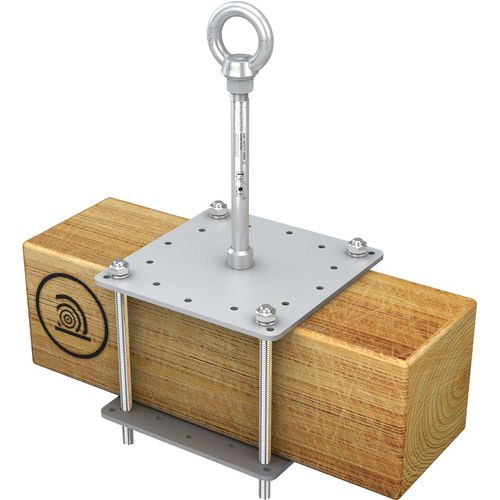 Ancoraggio anticaduta in acciaio inossidabile - ABS-Lock X-Klemm - SafetyConcept s.a. - per legno