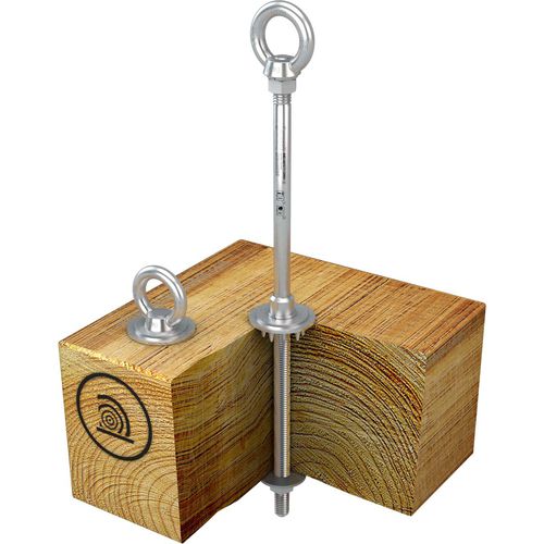 Ancoraggio anticaduta in acciaio inossidabile - ABS-Lock III-HW - SafetyConcept s.a. - per legno