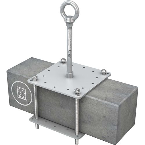 Ancoraggio anticaduta in acciaio inossidabile - ABS-Lock X-Klemm - SafetyConcept s.a. - per calcestruzzo