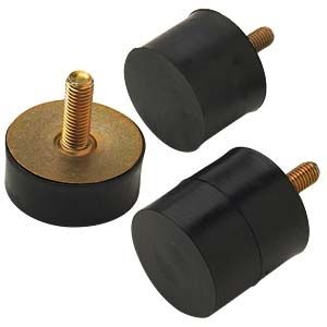 Supporto antivibrazione cilindrico - V12Z02MMB series - Advanced Antivibration Components - in elastomero / in acciaio / filettato