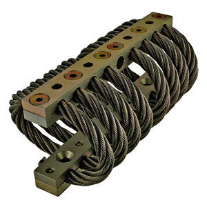 Supporto antivibrazione cilindrico - V10Z70-3750 series - Advanced Antivibration Components - in acciaio / ammortizzatore a cavo metallico