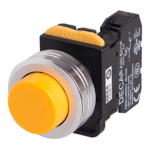 Pulsante tattile - DECA Φ22A20 Pushbutton Switches - SWITCHLAB INC. - impermeabile all'acqua / in metallo / elettromeccanico