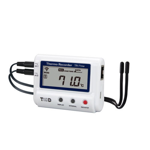 Registratore di dati di temperatura - TR-71nw - T&D Corporation - su rete LAN/WLAN / bluetooth / con display