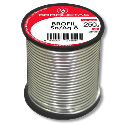 Filo di saldatura senza piombo - BROFIL Sn/Ag 8 - Broquetas - a gas caldo / in rame