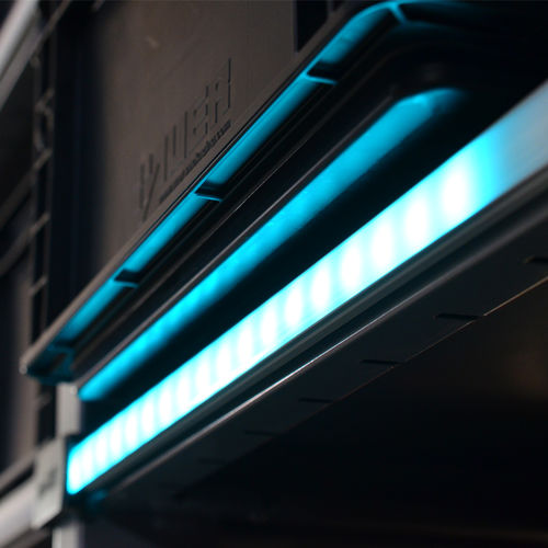 Sistema di smistamento e di distribuzione automatica per la logistica - Pick-by-Light LED Leisten - CAPTRON - per colori / manuale / per movimentazione