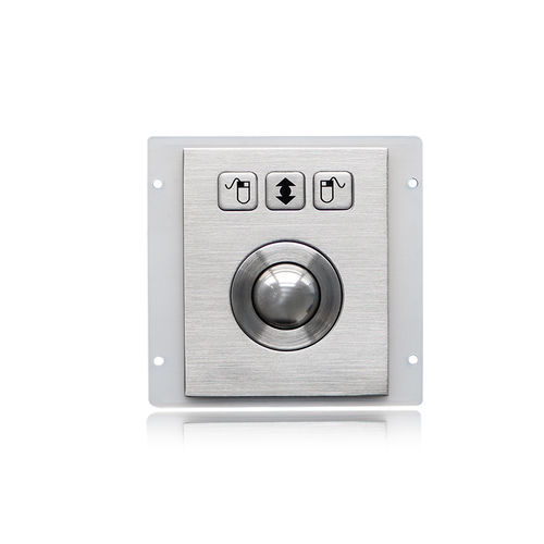 Trackball in acciaio inossidabile - K-TEK-B65-25-OTB-DWP - Key Technology China Limited - ottico / ad incastro / 1 inch (25 mm)