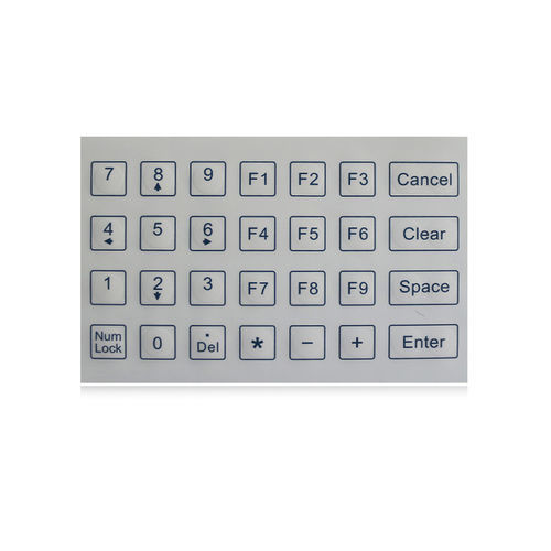 Tastiera numerica compatta - K-TEK-D159KP-28  - Key Technology China Limited - 28 tasti / ad incastro / a membrana