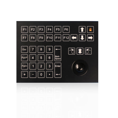 Tastiera numerica con tasto Fn - K-TEK-D185-MTB-KP-SW - Key Technology China Limited - con mouse integrato a tre tasti / 38 tasti / ad incastro