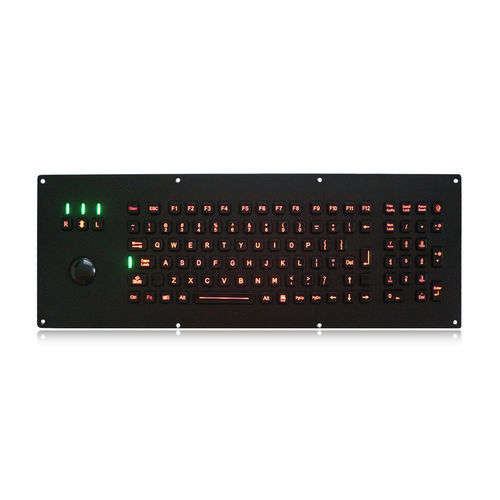 Tastiera ad incastro - K-TEK-M500-MTB-KP-FN-BL-BT - Key Technology China Limited - con tasto Fn / 106 tasti / con trackball
