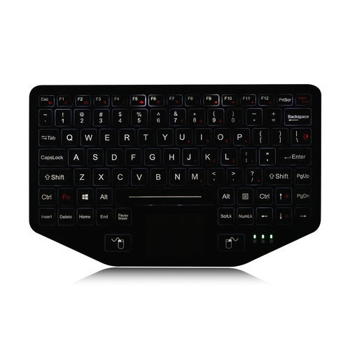 Tastiera ad incastro - K-TEK-V275TP-FN-BL-SC-DWP - Key Technology China Limited - con interruttori a forbice / con tasto Fn / con mouse integrato a due tasti