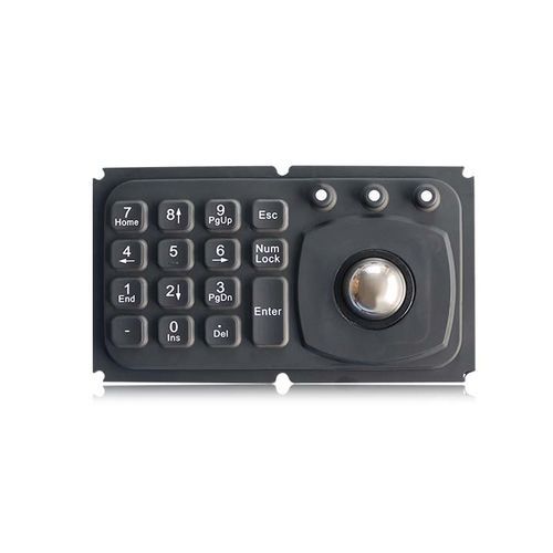 Tastiera numerica con trackball - K-TEK-M130-25-OTB-KP-OEM - Key Technology China Limited - 15 tasti / ad incastro / in gomma siliconica