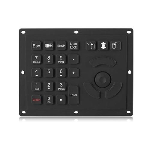 Tastiera numerica 25 tasti - K-TEK-M160HP-KP-IL-SS - Key Technology China Limited - ad incastro / in gomma siliconica / USB